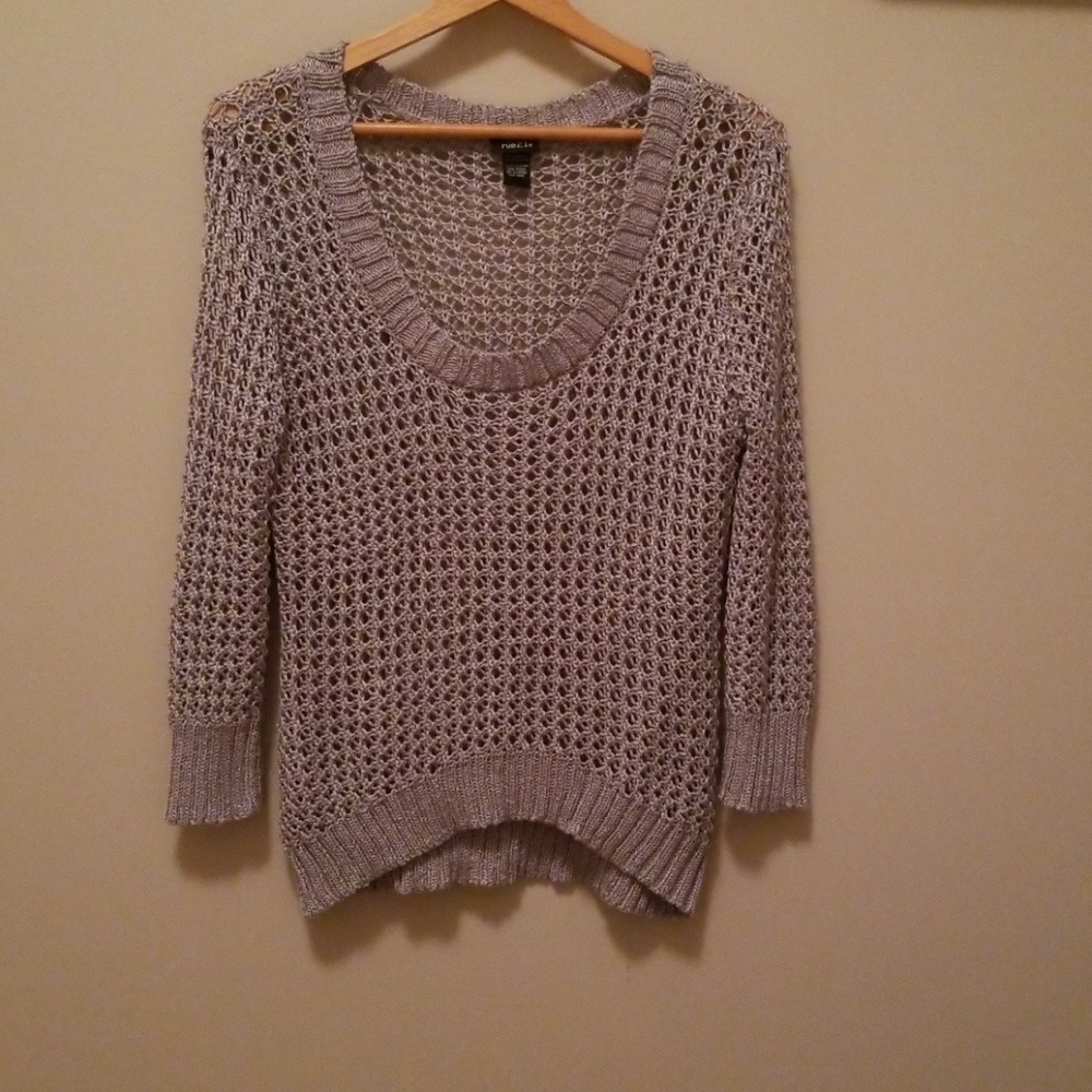 Silver/ grey Rue 21 knit sweater size xl